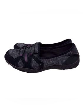 Athletic works black/grey slip on comfort shoes w/memory foam insoles women’s 9